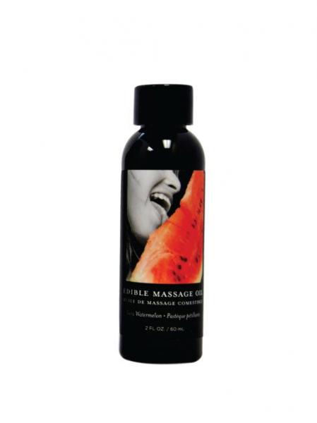 Earthly Body Edible Massage Oil Watermelon 2oz - Click Image to Close