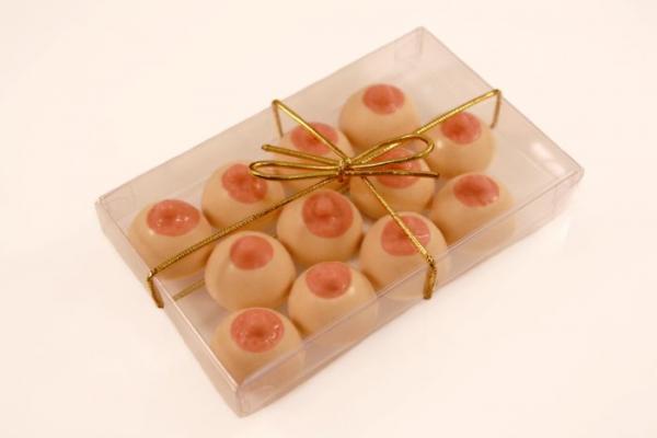 Bitesize Boobs Chocolate 12 Piece Box