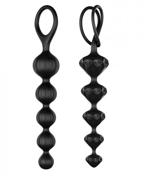 Satisfyer Anal Beads Set Of 2 Black - Click Image to Close