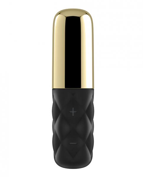 Satisfyer Mini Lovely Honey Vibrator Black Gold - Click Image to Close