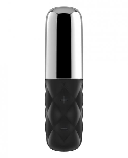 Satisfyer Mini Sparkling Darling Vibrator Black Silver - Click Image to Close