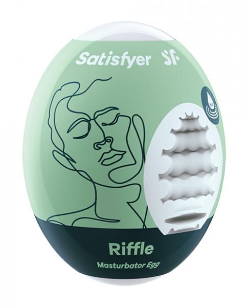 Satisfyer Riffle Masturbator Egg Light Green (net) - Click Image to Close