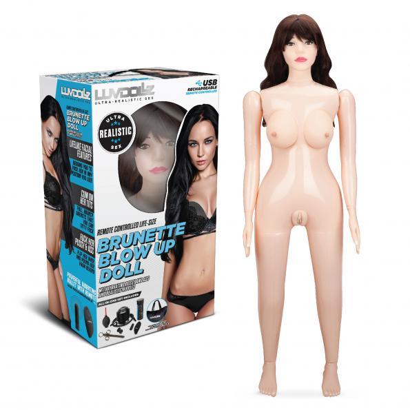 Luvdollz Life Size Brunette Blow Up Doll Remote Controlled