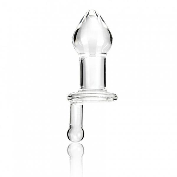 Glas 5 inches Juicer Clear Glass Butt Plug - Click Image to Close