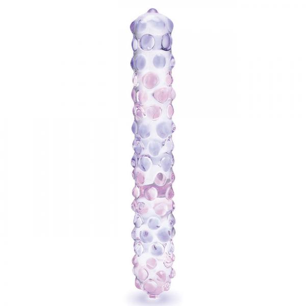 Glas 9 Purple Rose Nubby Dildo "