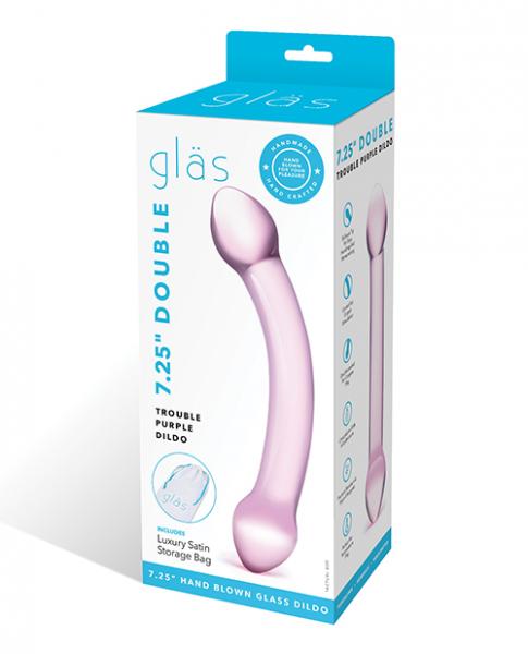 Glas Double Trouble Purple Dildo