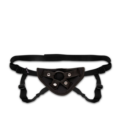 Lux Fetish Neoprene Strap On Harness Black O/S - Click Image to Close