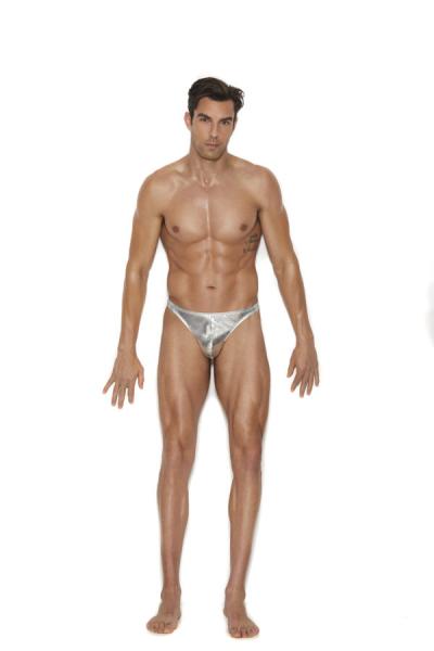 Silver Lame Thong S/m