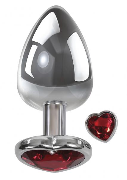 Large Heart Red Gem Anal Plug