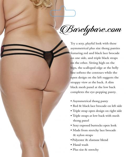 Barely Bare Asymmetrical Thong Panty Q/s