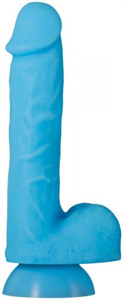 Touch And Glow Glow In The Dark Dildo Blue - Click Image to Close