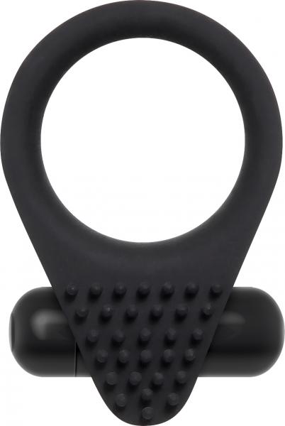 The Black Knight Black Vibrating Cock Ring - Click Image to Close