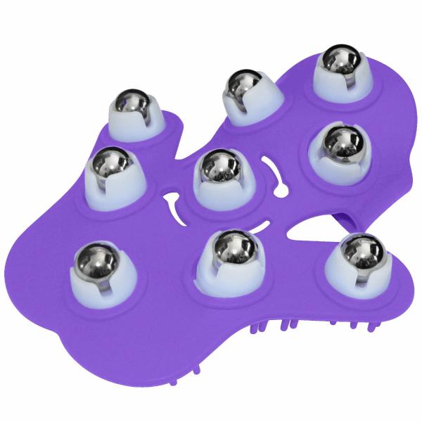 Roller Glove Neon Purple Massage Glove