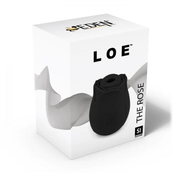 Loe The Rose Premium Suction Stimulator Black - Click Image to Close