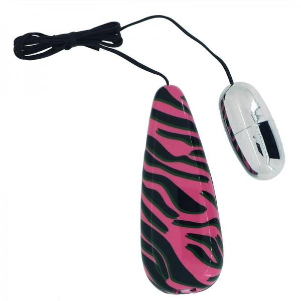 Primal Instincts Pink Zebra Bullet Vibrator - Click Image to Close