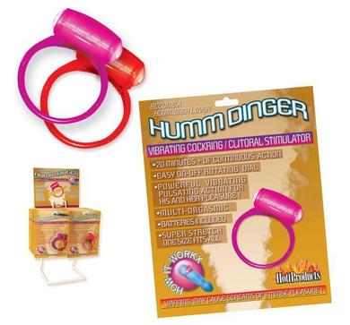 Humm Dinger Penis Ring Clit Stim Red