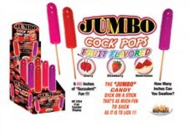 Jumbo Fruit Flavored Cock Pops Cherry