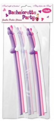 Bachelorette Party Flexy Super Straw 10Pc