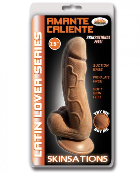 Skinsations Amante Caliente 7.5 inches Tan Dildo - Click Image to Close