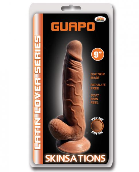 Latin Lover Guapo 9 Inches Dildo - Brown