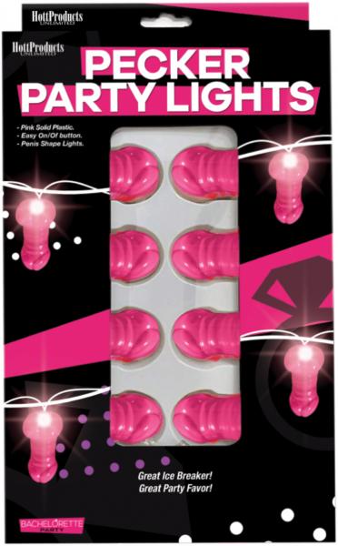 Light Up Pink Pecker String Party Lights