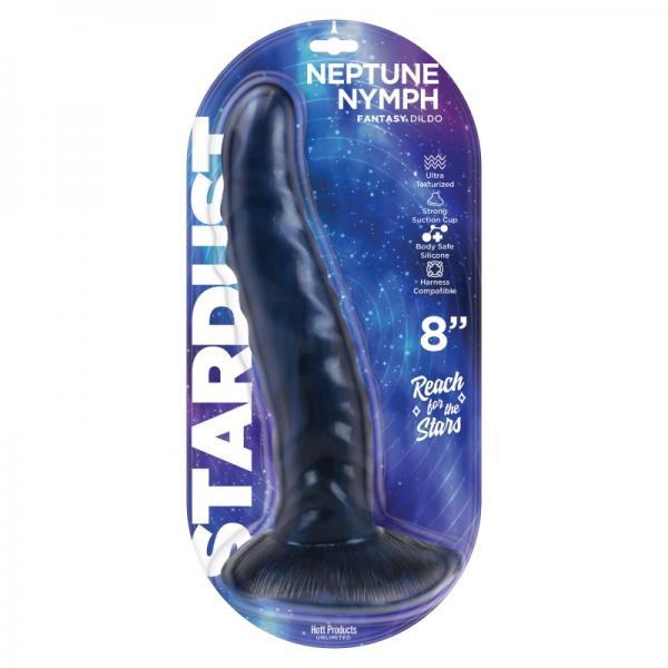 Stardust Neptune Nymph Silicone Dildo 8in Purple - Click Image to Close