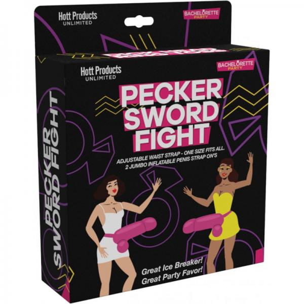 Pecker Sword Fight Game Strap On Large Penis 2 Pack - Click Image to Close