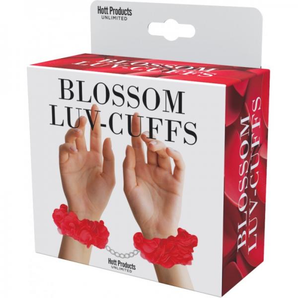 Blossom Luv Cuffs Flower Cuffs Red - Click Image to Close