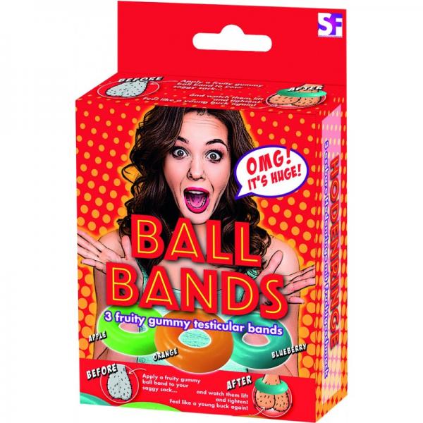 Gummy Ball Bands 3pk Assorted Colors/flavors - Click Image to Close