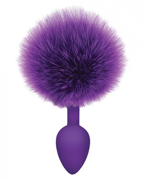 Cottontails Silicone Bunny Tail Butt Plug Purple - Click Image to Close