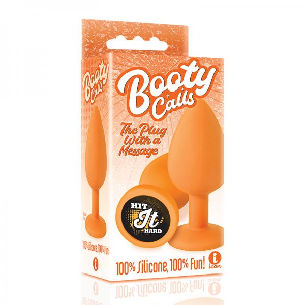 The 9's Booty Call Silicone Butt Plug Orange Hit It Hard - Click Image to Close