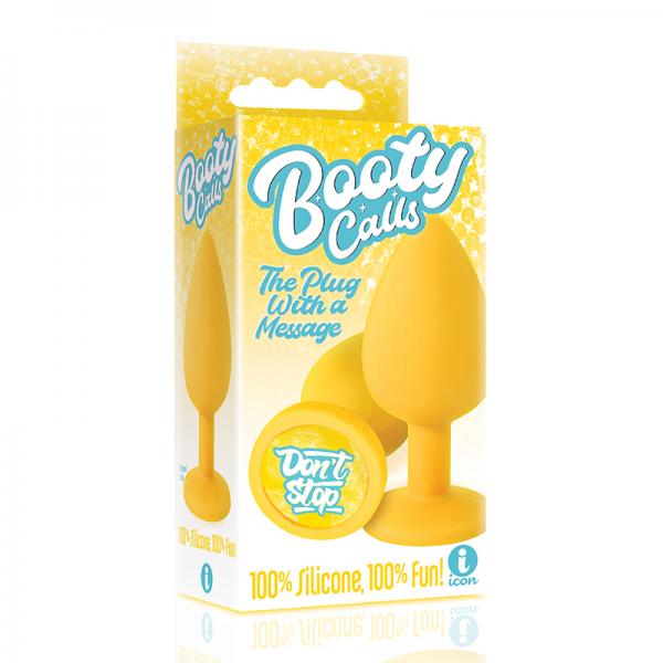 The 9's Booty Call Butt Plug Yellow Don't Stop - Click Image to Close