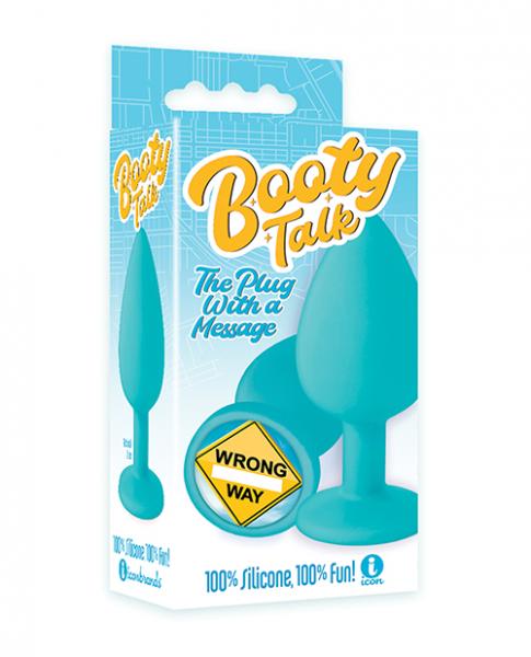 The 9's Booty Talk Wrong Way Silicone Butt Plug - Click Image to Close