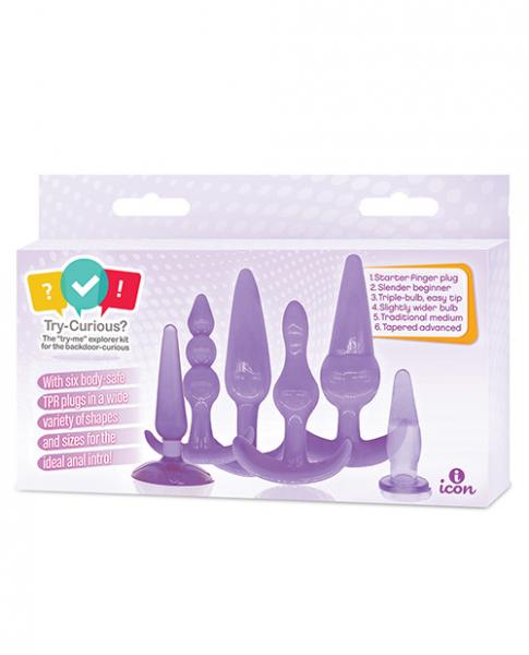 Try-curious Anal Plug Kit Purple - Click Image to Close