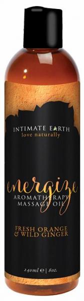 Intimate Earth Energize Massage Oil 8oz - Click Image to Close