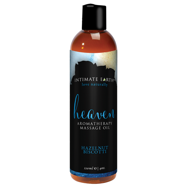 Intimate Earth Heaven Hazelnut Biscotti Massage Oil 4oz - Click Image to Close