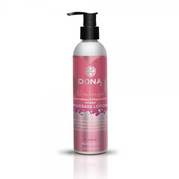 Dona Massage Lotion Flirty Blushing Berry 8oz - Click Image to Close