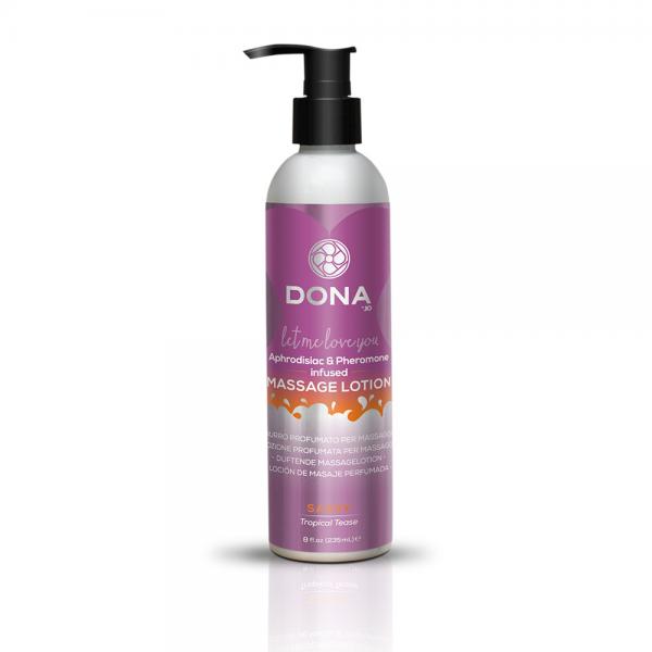 Dona Massage Lotion Sassy Tropical Tease 8oz - Click Image to Close