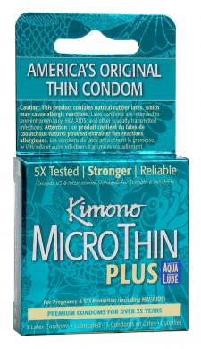 Kimono Microthin W/ Aqua Lube 3Pk