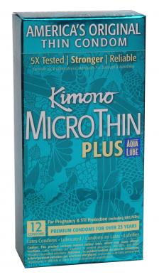 Kimono Microthin W/Aqua Lube 12Pk