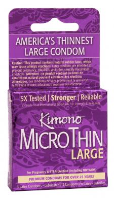 Kimono Microthin Large 3Pk