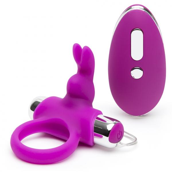 Happy Rabbit Vibrating Cock Ring Purple - Click Image to Close