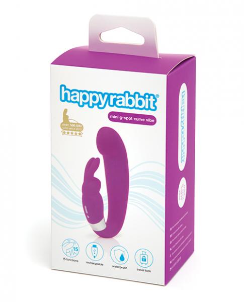 Happy Rabbit G-spot Clitoral Curve Vibrator Purple - Click Image to Close