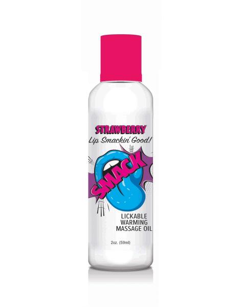 Smack Strawberry 2 Oz Warming Massage Oil