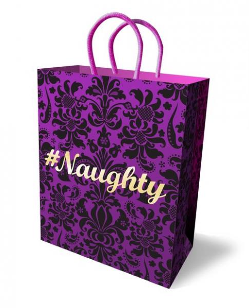 #Naughty Gift Bag Purple 10 inches