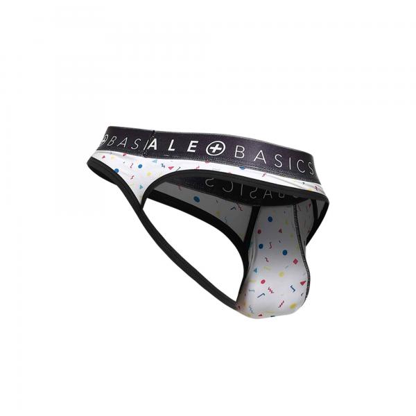 Male Basics Sexy Pouch Thong Confetti Large - Click Image to Close