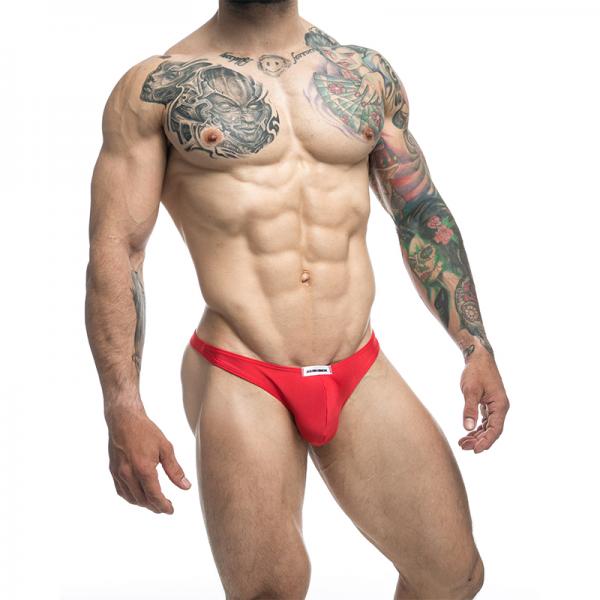 Justin Simon Classic Tanga Red Large - Click Image to Close