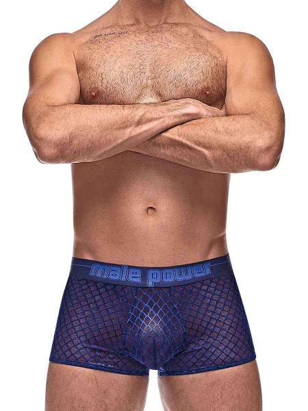 Diamond Mesh Mini Short Navy Xl - Click Image to Close