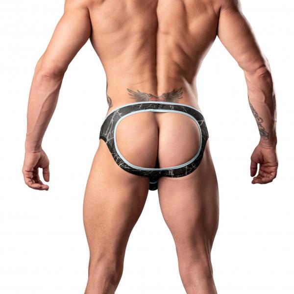 Marble Mesh Moonshine Jock Black L/xl - Click Image to Close