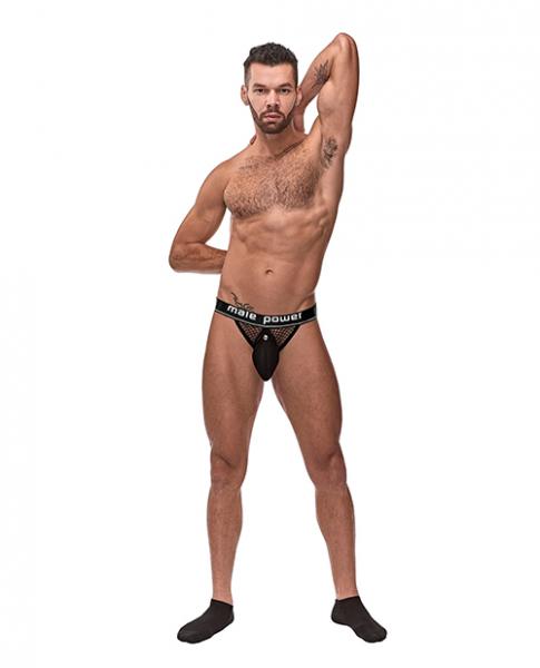 Cock Pit Cock Ring Jock Black S/m - Click Image to Close